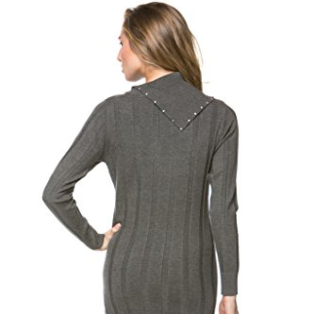 Embellished Rhinestone Solid Color Knit Striped - Picture 6 of 7